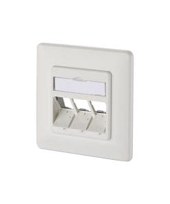 METZ CONNECT Modul Anschlussdose UP 3 Port unbestückt reinweiß