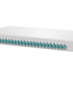 METZ CONNECT OpDAT fix Patchfeld splice 24xLC-D (aqua), OM3, grau