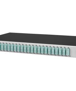 METZ CONNECT OpDAT slide Patchfeld splice 24xSC-D (aqua), OM3, grau