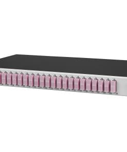 METZ CONNECT OpDAT slide Patchfeld splice 24xSC-D (violett), OM4, grau