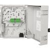 METZ CONNECT OpDAT HP 6xSC-D APC (grün) OS2 VIK, mit Schloss, Größe S Glasfaser Spleiß-/Verteilgehäuse zum Einsatz als Hausübergabepunkt , bestückt mit SC-D Kupplungen , Aufnahmemöglichkeit für max. 12 Pigtails oder 2 VIKs, Deckelverriegelung mittels Rasthaken mit Möglichkeit zur Plombierung., Deckel kann zur Erleichterung der Montage sehr einfach demontiert werden, Spleißkassette zur einfachen Montage und Wartung bei größtmöglichem Schutz der Fasern mit Auskreuzungsmöglichkeit und Faserüberlängenablage, mit oder ohne Schloss erhältlich, Zugentlastung für Kabel und Patchkabel, Montagemöglichkeit und Fixierung für Gas-/Wasserblocker vorhanden, Patchkabelausgang mit flexibler Lamellendichtung, zwei Kabeleinführungen für M20/25, eine M20-Verschraubung beiliegend, Befestigungsmöglichkeit für optische Koppler, strukturiertes ASA (Acrylester-Styrol-Acrylnitril) in RAL 7035, extrem widerstandsfähiger Kunststoff, schlagzäh und witterungsbeständig, Schutzklasse nach IEC 60529: IP 54 , Varianten: bestückt mit bis zu 6 SC-D Kupplungen, jeweils blau (OS2) oder SC-D APC Kupplungen, jeweils grün (OS2)