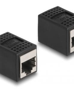 Delock Adapter RJ45 Buchse zu RJ45 Buchse Cat.6A schwarz