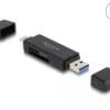 Delock Card Reader SuperSpeed USB 5 Gbps USB Type-C / Typ-A