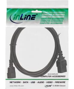 Alternative view of InLine® Netz Adapterkabel, IEC-60320 C14 auf C19, 3x1,5mm², max. 10A, schwarz, 0,5m
