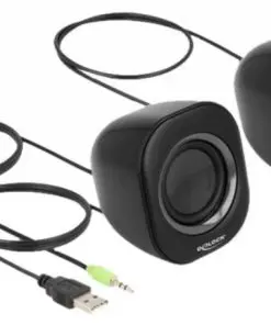 Delock Mini Stereo PC Lautsprecher mit 3,5 mm Klinkenstecker