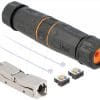 Delock Kabelverbinder LSA zu LSA Cat.6A IP68 wasserfest schwarz