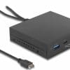 Delock 3.5? USB 3.2 Gen 2 Front Panel 2 x USB Type-C + 2 x USB Typ-A mit Anschlusskabel RG-58 C/U 3 m Wandmontage outdoor silber