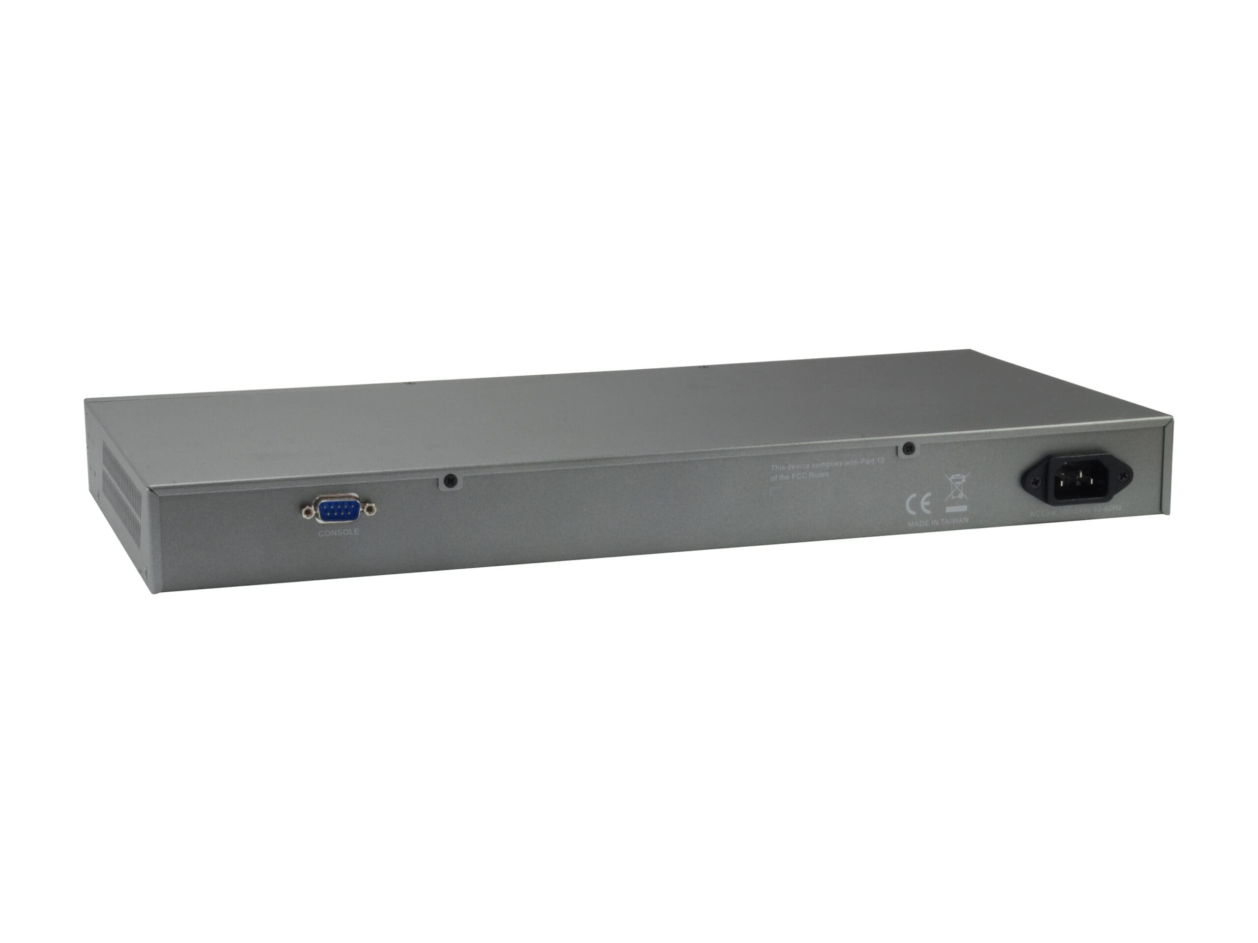 LevelOne 28-Port L3 Manag.GiB Switch 24 PoE 185W, 4 10GiB SFP+ LevelOne 28-Port L3 Manag.GiB Switch 24 PoE 185W, 4 10GiB SFP+ – Bild 2
