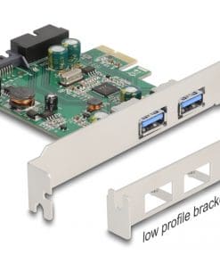 Delock PCI Express x1 Karte zu 2 x extern USB 3.2 Gen 1 Typ-A + 1 x intern
