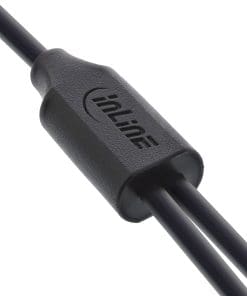 Alternative view of InLine® USB 2in1 Y-Ladekabel, 1x USB-A Stecker an 2x USB-C Stecker, schwarz 2m