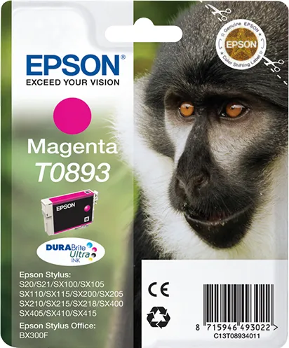 Epson Tintenpatrone T0893 Magenta (ca. 135 Seiten) Epson Tintenpatrone T0893 Magenta (ca. 135 Seiten)