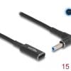 Delock Adapterkabel für Notebook Ladekabel USB Type-C Buchse zu HP 4,5 x 3,0 mm schwarz