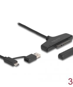 Delock USB zu SATA 6 Gb/s Konverter mit USB Type-C oder USB Typ-A Anschluss