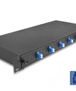 Delock 19? LWL Spleißbox 6 x LC Duplex OS2 1HE komplett bestückt
