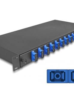 Delock 19? LWL Spleißbox 12 x SC Duplex OS2 1HE komplett bestückt