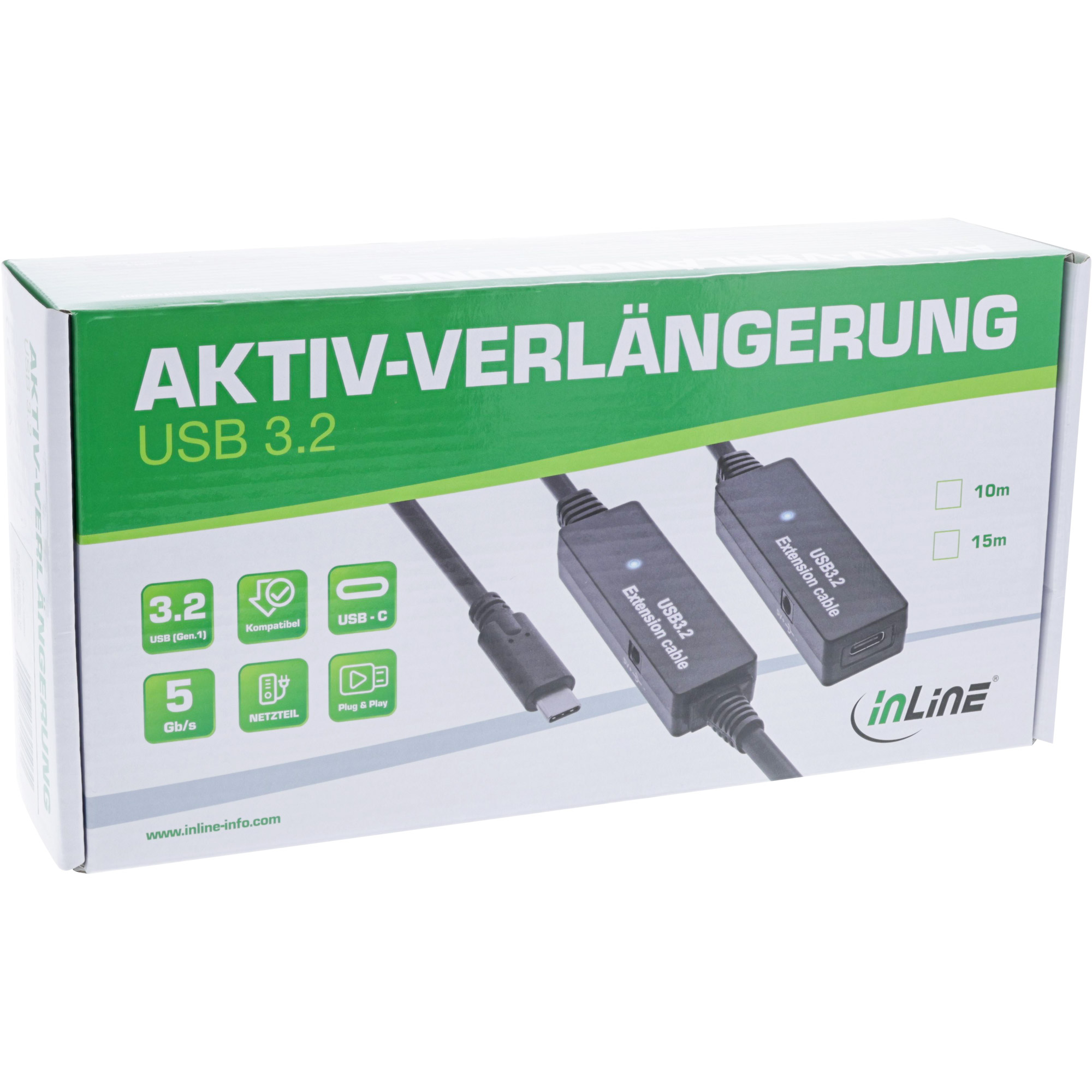 InLine® USB 3.2 Gen.1 Aktiv-Verlängerung, USB-C Stecker an USB-C Buchse, 10m InLine® USB 3.2 Gen.1 Aktiv-Verlängerung, USB-C Stecker an USB-C Buchse, 10m – Bild 4