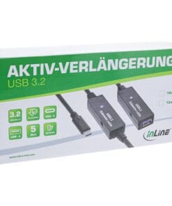 InLine® USB 3.2 Gen.1 Aktiv-Verlängerung, USB-C Stecker an USB-A Buchse, 15m InLine® USB 3.2 Gen.1 Aktiv-Verlängerung, USB-C Stecker an USB-A Buchse, 15m – Bild 4