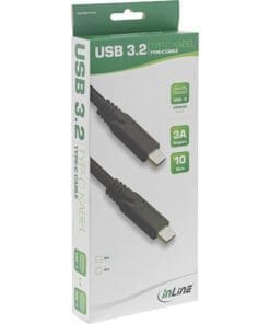Alternative view of InLine® USB 3.2 Gen.1x2 Kabel, USB Typ-C Stecker/Stecker, schwarz, 3m