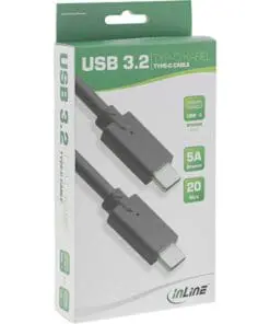 Alternative view of InLine® USB 3.2 Gen.2 Kabel, USB Typ-C Stecker/Stecker, schwarz, 1m