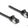 Delock RJ45 Kabel Stecker zu Stecker Cat.8.1 flexibel 1 m schwarz