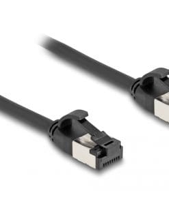 Delock RJ45 Kabel Stecker zu Stecker Cat.8.1 flexibel 1 m schwarz