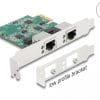 Delock PCI Express x1 Karte zu 2 x RJ45 2,5 Gigabit LAN RTL8125 Farbig sortiert (je 10 Stück rot, blau, grün, gelb)