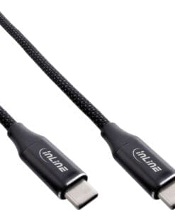 InLine® Magnetic USB-C Kabel, USB-C Stecker/Stecker, 100W, schwarz, 2m