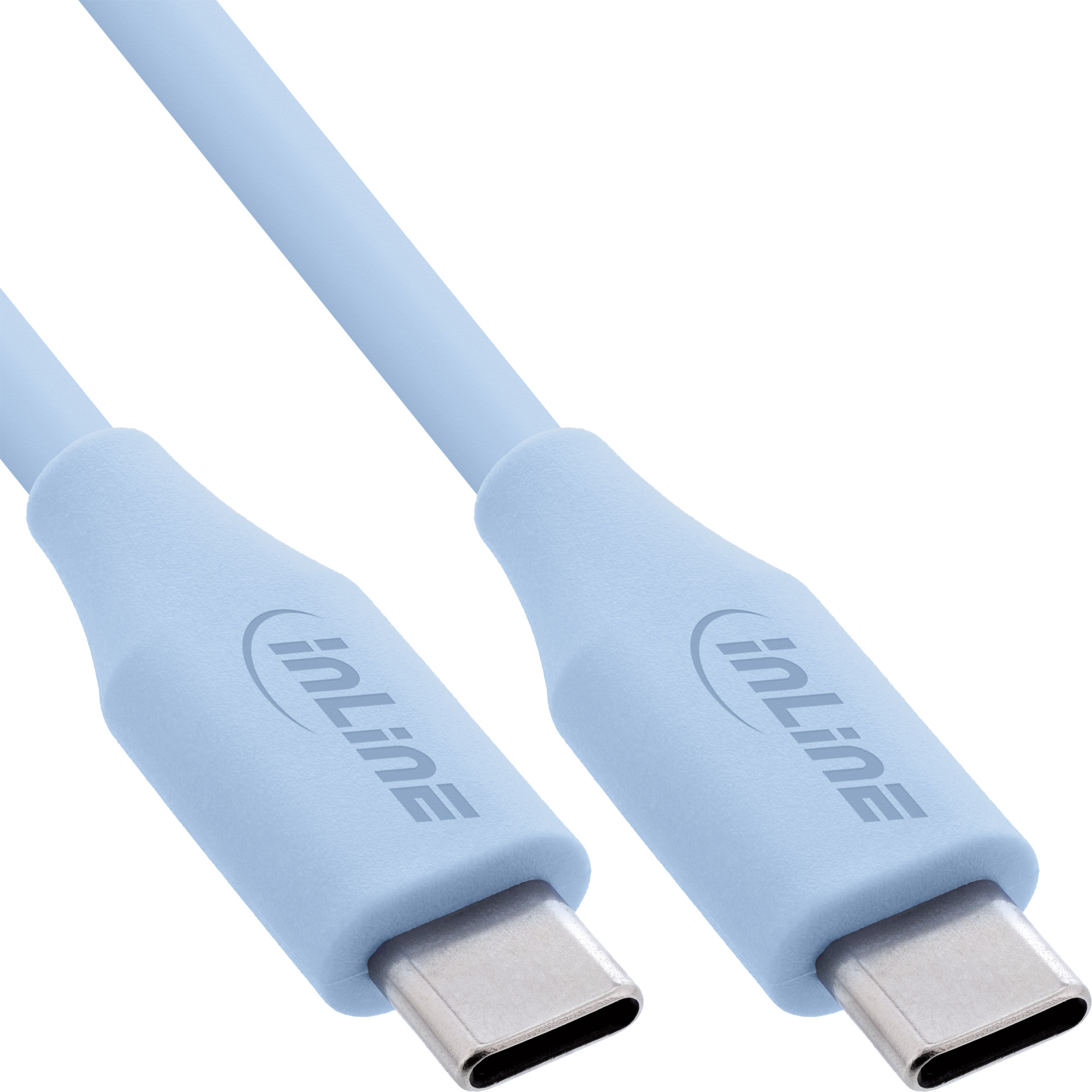 InLine® USB 2.0 Kabel, USB-C Schnellladekabel 100W, Eisbonbon/blau 0,5m InLine® USB 2.0 Kabel, USB-C Schnellladekabel 100W, Eisbonbon/blau 0,5m
