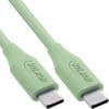 InLine® USB 2.0 Kabel, USB-C Schnellladekabel 100W, Matcha Latte/grün 0,5m