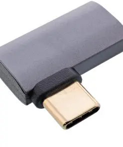 Alternative view of InLine® USB4 Adapter, USB-C Stecker/Buchse rechts/links gewinkelt, Alu, grau