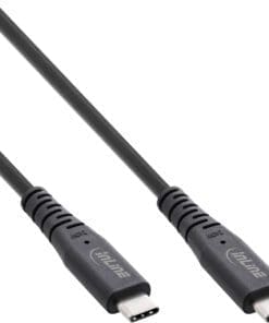 InLine® USB4 Kabel, USB-C ST/ST, PD 240W, 8K60Hz, TPE schwarz, 2m