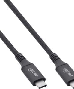 InLine® USB4 Kabel, USB Typ-C Stecker/Stecker, schwarz, 0,5m