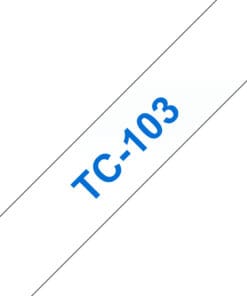 Schriftband TC-103 (lam.) Blau auf Gold 12mm x 7,7m