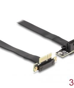 Delock Riser Karte PCI Express x1 Stecker 90° gewinkelt zu x1 Slot 90° 30 cm