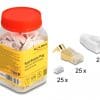 Delock RJ45 Modularer Stecker mit Zugentlastung und Knickschutztülle 25er Set
