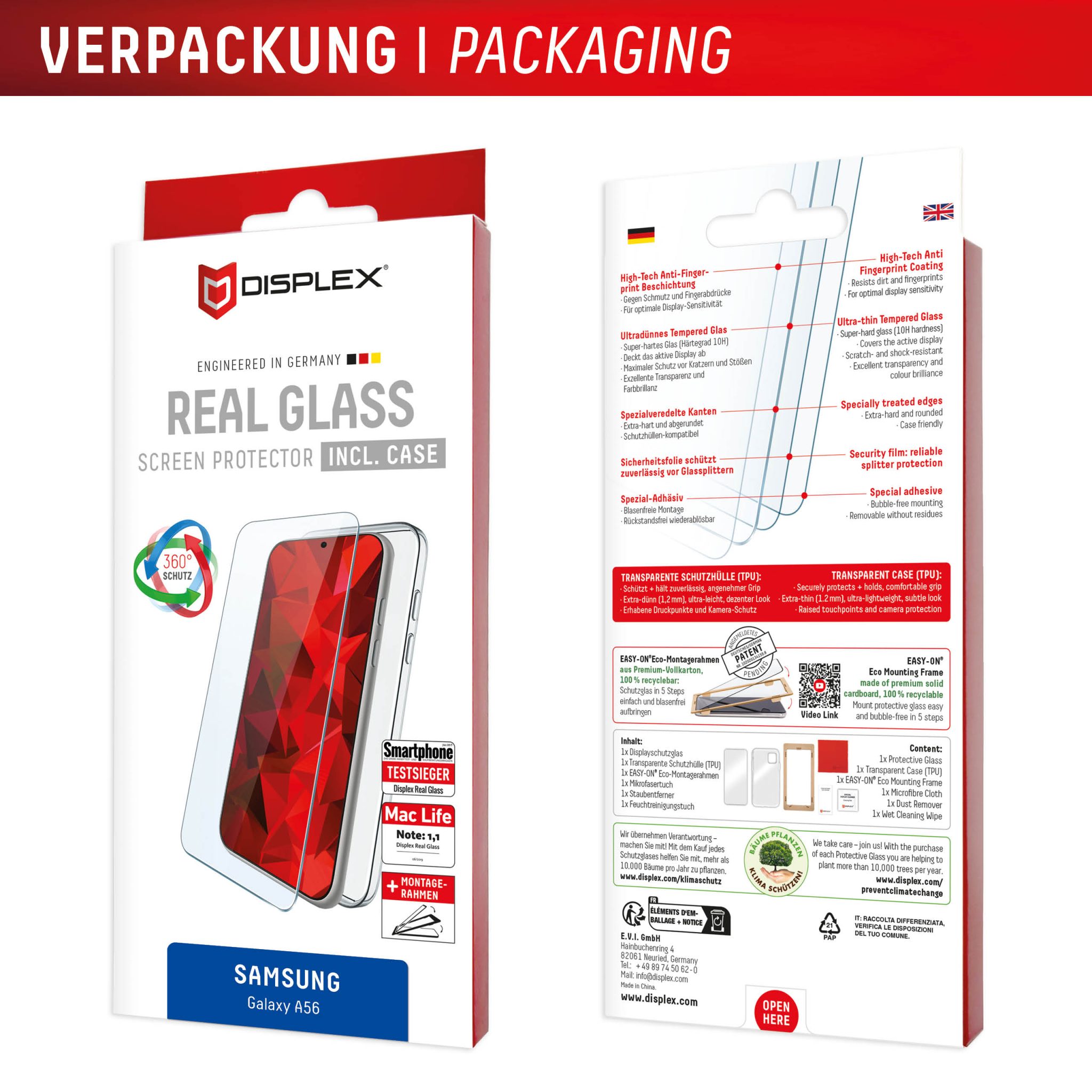 DISPLEX Panzerglas 10H inklusive Handyhülle transparent für Galaxy A56 DISPLEX Panzerglas 10H inklusive Handyhülle transparent für Galaxy A56 – Bild 10