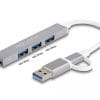 Delock 4 Port Slim USB Hub mit USB Type-C
