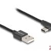 Delock USB 2.0 Kabel Typ-A Stecker zu USB Type-C Stecker gewinkelt 2 m schwarz