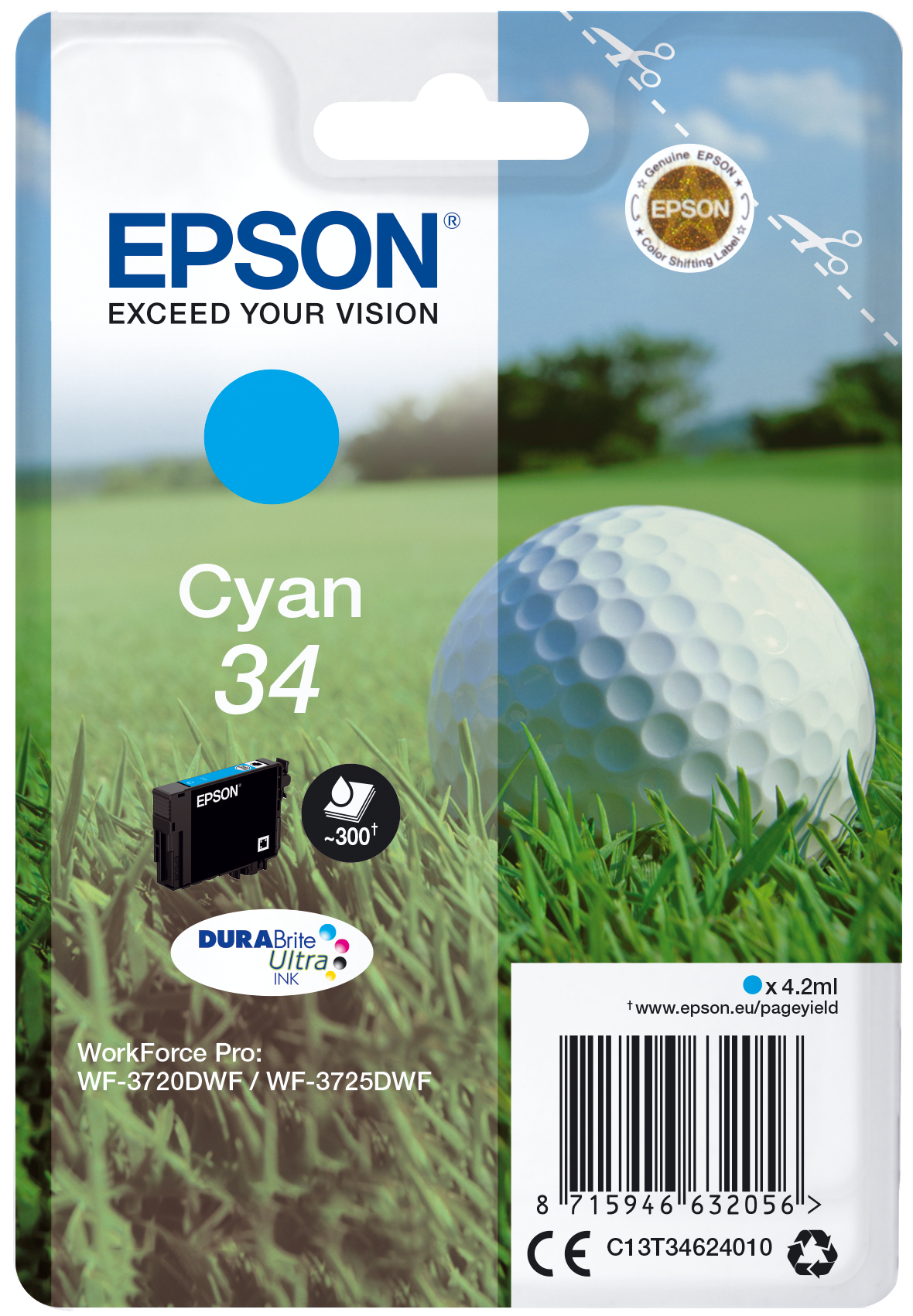 Epson Tintenpatrone 34 Cyan (4,2ml) Epson Tintenpatrone 34 Cyan (4,2ml)
