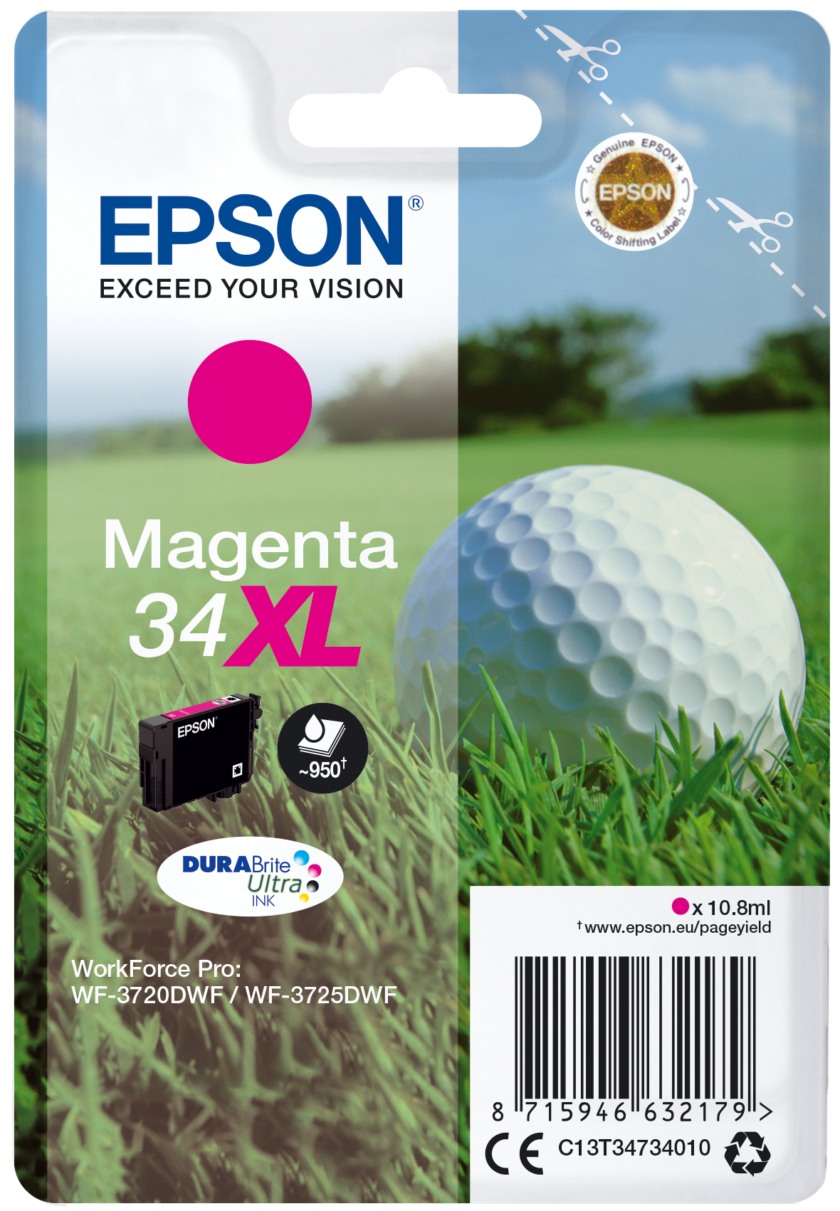 Epson Tintenpatrone 34XL Magenta (10,8ml) Epson Tintenpatrone 34XL Magenta (10,8ml)