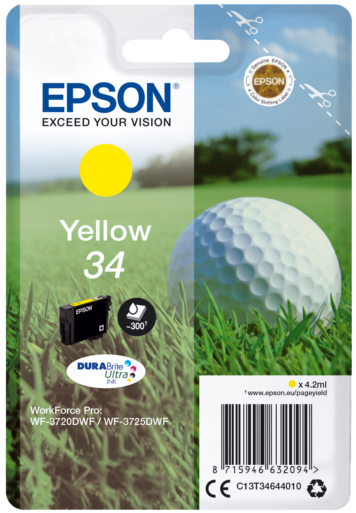 Epson Tintenpatrone 34 Gelb (4,2ml) Epson Tintenpatrone 34 Gelb (4,2ml)