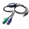 ATEN UC10KM Konverter USB zu PS/2, USB Stecker A an 2x PS/2 Buchse, 90cm ATEN UC232A Konverter USB zu Seriell RS232 9pol Sub D Adapterkabel