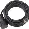 Brennenstuhl Baustellen-Schuko-Verlängerungskabel IP44 25m H07RN-F 3G1,5 schwarz Bewegungsmelder und Push-Schalter 6 LED 60 lm 3x AA (enthalten)
