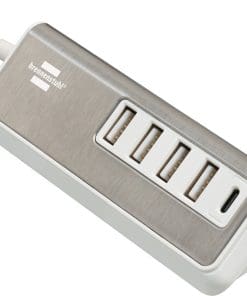 Brennenstuhl estilo USB-Multiladegerät 5-fach, 4x USB-A, 1x USB-C