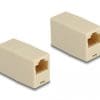 Delock Adapter RJ45 Buchse zu RJ45 Buchse UTP beige