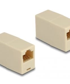 Delock Adapter RJ45 Buchse zu RJ45 Buchse UTP beige