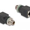 Delock M12 Adapter X-kodiert 8 Pin Stecker zu RJ45 Buchse gerade