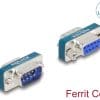 Delock HF/EMI Entstörfilter D-Sub 9 Pin Stecker zu Buchse mit Tiefpass induktiv