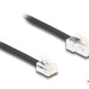 Delock Telefonkabel RJ45 Stecker zu RJ11 Stecker schwarz 1 m