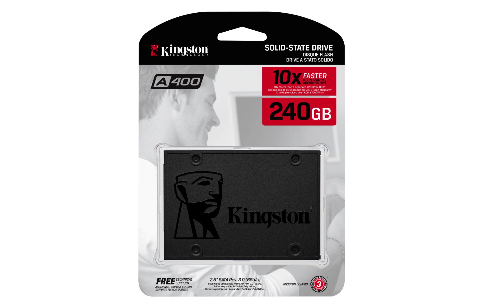 Kingston SSD A400 Solid-State-Drive, 2.5", 240GB Kingston SSD A400 Solid-State-Drive, 2.5", 240GB – Bild 4